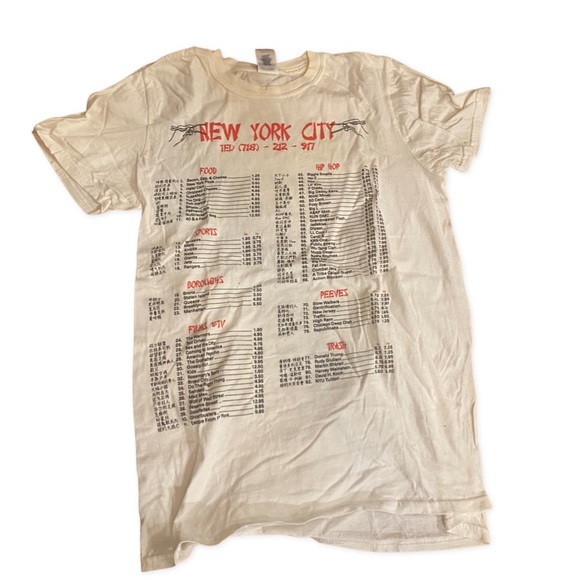 NYC Chinese Takeout menu t-shirt - Picture 1 of 2